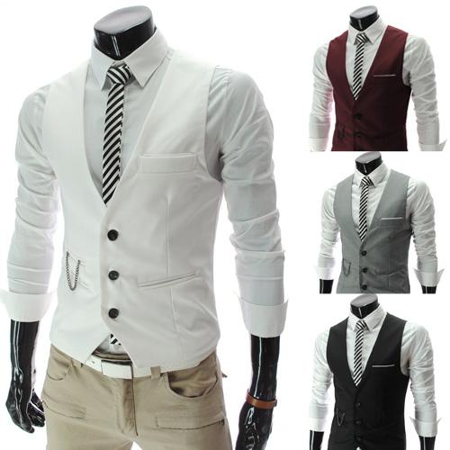 Fashion New Style Formal Men's Waistcoat Groom Tuxedos Wedding Party Prom Wear Bridegroom Vests Casual Slim Suits Vest