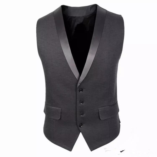 Slim Fit Mens Suit Vest Summer Autumn Korean Sleeveless Suit Vest Men 2018 Cardigan Waistcoat Men Business Casual Formal Groom Vests