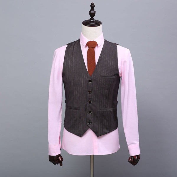 Best selling new autumn men's vest fashion slim vest men's casual trend suit vest business official men's clothing