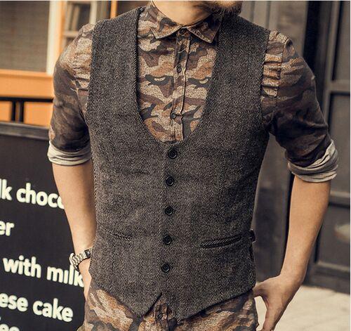 2018 New Arrival Dress Vests For Men Slim Fit Mens Suit Vest Male Waistcoat Gilet Homme Casual Sleeveless Formal Business Jacket