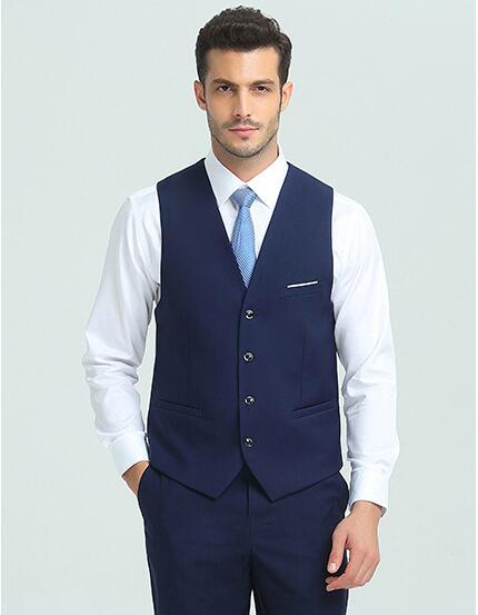 2018 Fashion Men's Business Casual Vest Slim Suit Vest Men's Business Suit Vest For Wedding Groom Vests