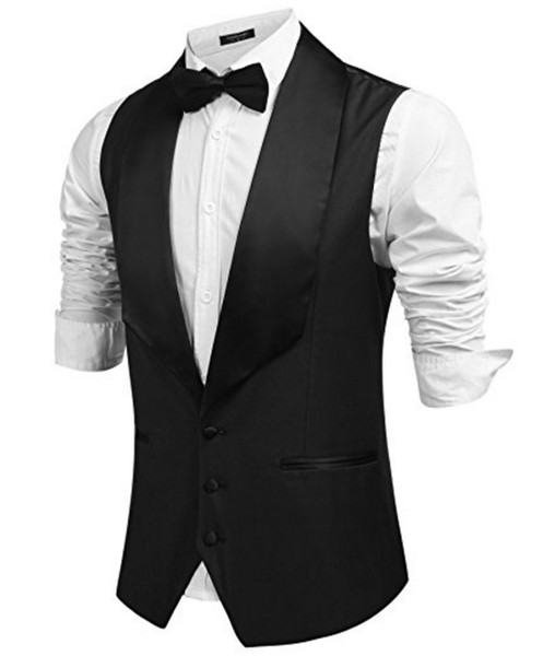 Fashion high-quality U-collar sleeveless men's evening dress vest and business casual men's vest fine workmanship tailor-made