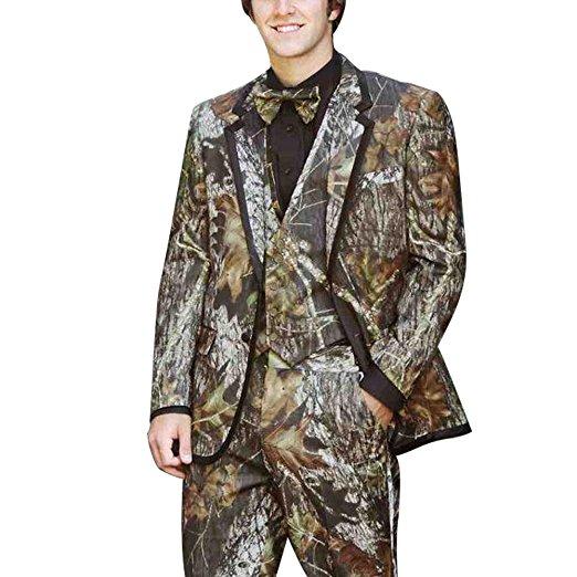 New Style Camouflage Groom Tuxedos Men Formal Suits Business Men Wear Wedding Prom Dinner Suits (Jacket+Pants+Tie+Vest) NO;626