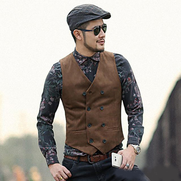 2019 New Fall Groom Vests Boss Slim Men's Wear Mens Wedding Tuxedo Boys Plaid Suit Formal Evening Party Mens Clothing Size