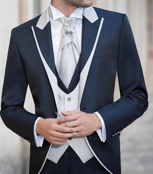 Solovedress Fit Best Man Suit 3 Pieces Wedding/Men's Suits Bridegroom Groom Tuxedos Slim Suits (Jacket+Pants+Vest)