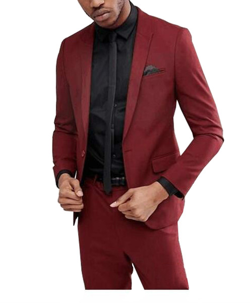 Solovedress New arrival Best Men Suits for Wedding One-button Groomsmen Bridegroom Dinner wedding Suits Slim Fit (Jacket+Pants)