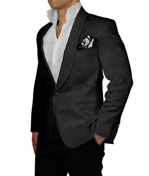 Hight Quality Black Custom Made Men Suit Bestmen Groom Tuxedos Formal Suits Business Men Wear (jacket+pants)