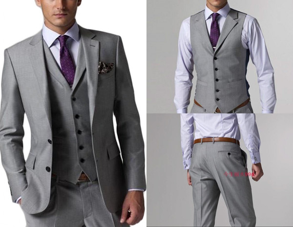 Custom Made Handsome Wedding Groom Tuxedos (Jacket+Tie+Vest+Pants) Men Suits Custom Made Formal Suit for Men Wedding Bestmen Tuxedos