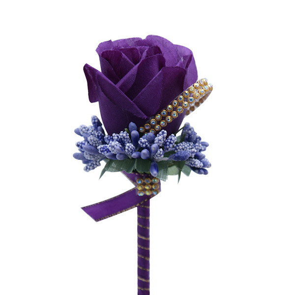 2019 Handmade Corsages for the Groom Groomsmen Party Prom Vests Suit wedding suits for men wedding suit grooms men Rose Flowers 10 colors