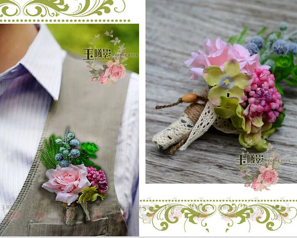 Hot Sale 2015 Groom Accessories Groom Flower Pins Wedding Accessories Hand Made Flowers Men Suit Corsage Dhyz 01