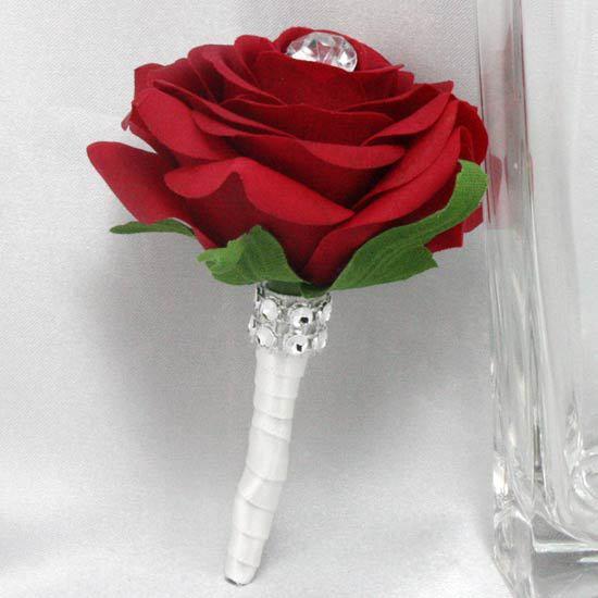 Hot Fashion Rose Wedding Corsages Brooches for Bridegroom Groomsman Bridesmaid Suit Accessories New Arrival 6pcs