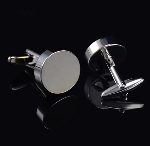 French Men Wedding Shirt Round Cufflinks Silver Engraved Dated Wedding Cufflinks Links Gift Wedding Best Mantie Clip And Cufflink Set