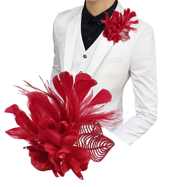 Hot Sale Groom Brooch In Stock Groom Wear Formal Occasion Skirt Corsage Fashion Event Suit Decoration Wedding Groom Accessories Bridal Gift