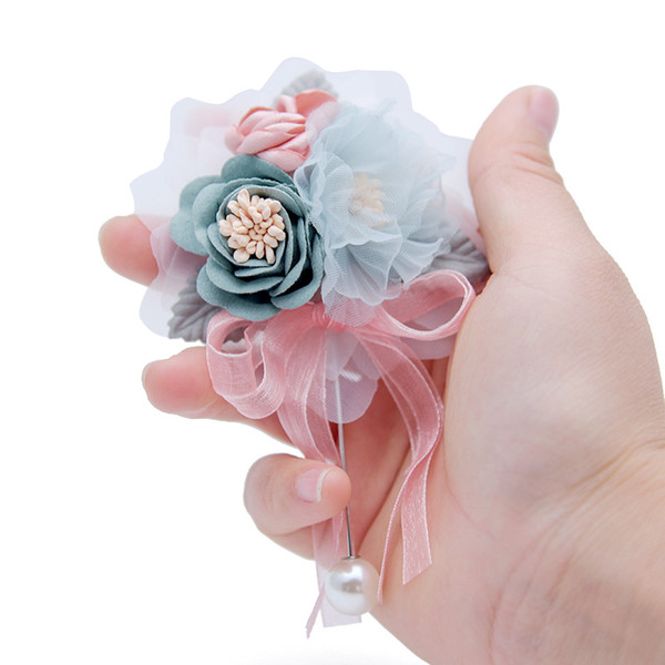Artificia Corsages for the Groom Groomsmen Party Prom Vests Suit wedding suits for men wedding suit groomsmen Silk Rose Flowers Pearls