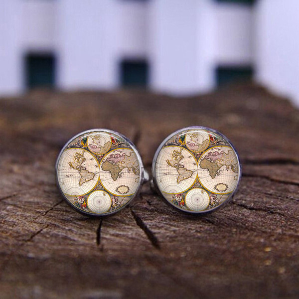 Luxury Silver Time Rhinestone Cufflinks With Novelty Pattern Shirt Cuff links For Men New Brand Wedding Cufflink Gift For Fathers Day