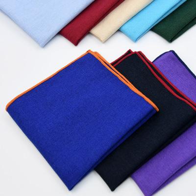 Cotton 25cm Monochrome Black Spot Supply Multicolor Optional Men's Suit Pocket Towel and Towel