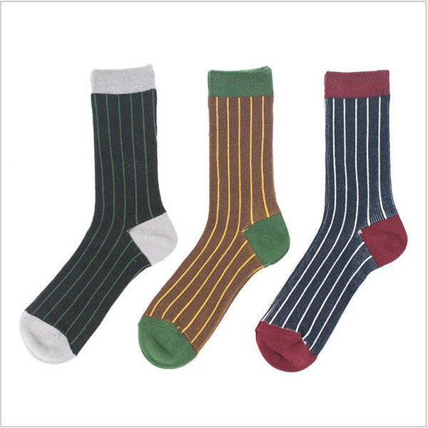 Japanese Autumn And Winter Socks Retro National Style New Men's Double Needles And Two-Way Thick Line Men Socks With 80% Cotton