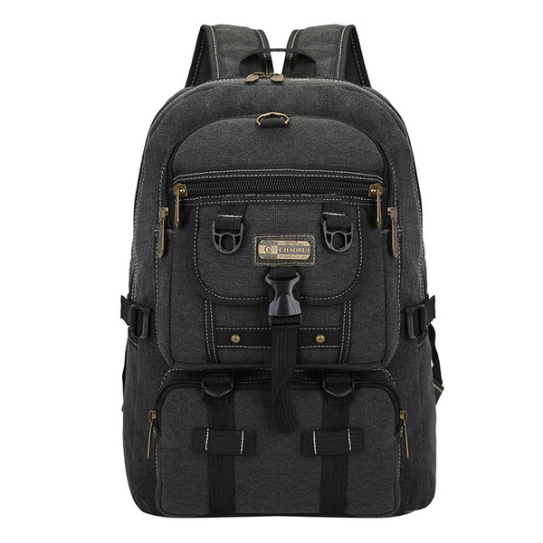 Fashion Trend Backpacks With Three Colors Men's Casual Canvas Travel Bag Backpacks College Student Bag For Sale
