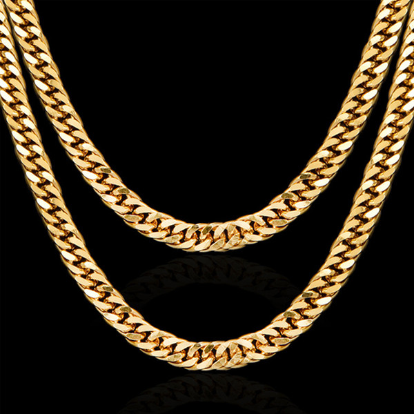 2019 Men Women Gold Plated Hip Hop Necklace Copper Cuba Rope Chain Necklace Fashion Groom Accessories