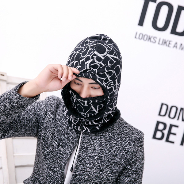 2018 Winter New Men Warm Hat Cycling Caps Motorcycle Mask Windproof Cold-proof Dustproof Feather Caps Protect Face Outdoor Hats For Sale