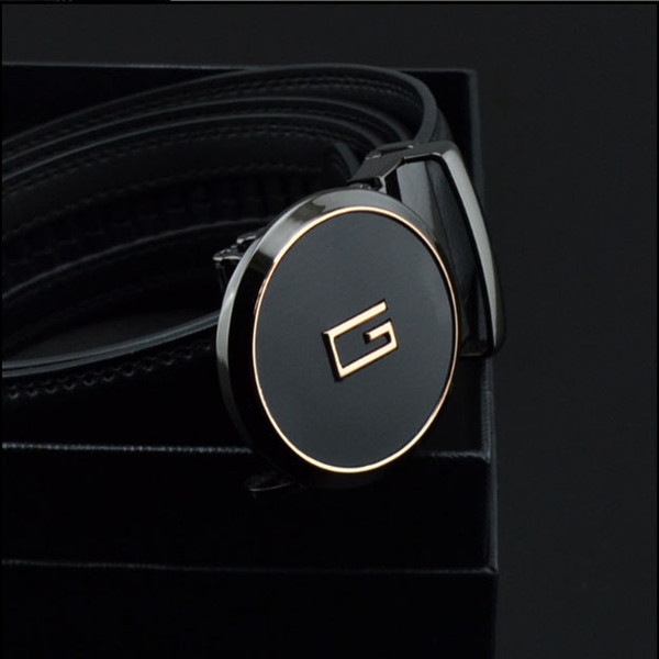 2018 Brand New Original leather Designer Big Buckle Men's Belt Luxury Buckle Belt Top Fashion Mens Genuine Leather Luxury Waistband