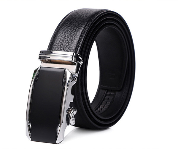 Brand New Men Waistband Full Black Bestman Wedding Waist Belt Fashion Men's Business Genuine Leather Waist Belts For Men