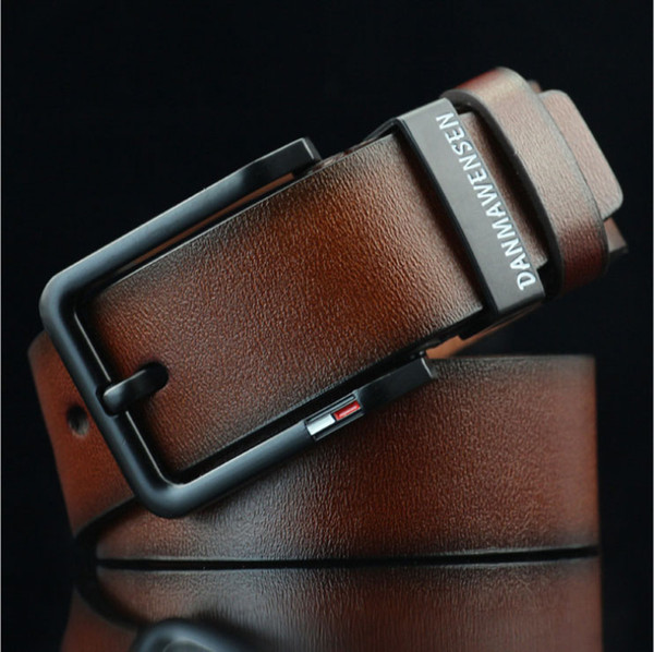 Simple Design Mens Belt Imitation Leather Designer Pin Buckle Brand PU leather Mens Belt Male Ceinture For Wedding Business Party