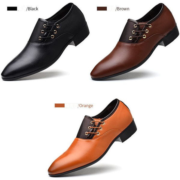 Wedding shoes men's business casual shoes pointed low help set foot breathable man wedding shoes EU38-44