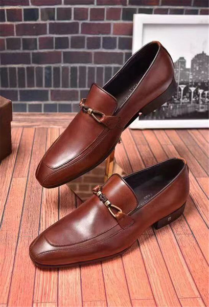 Free fashion designer handmade Genuine Leather men's shoes Cowhide Groom Best Men shoe Oxfords Business Shoes Italian male style