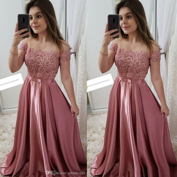 Desginer Off Shoulder Prom Dresses Pleated High End Quality Party Dress With Short Sleeves Hot Sales