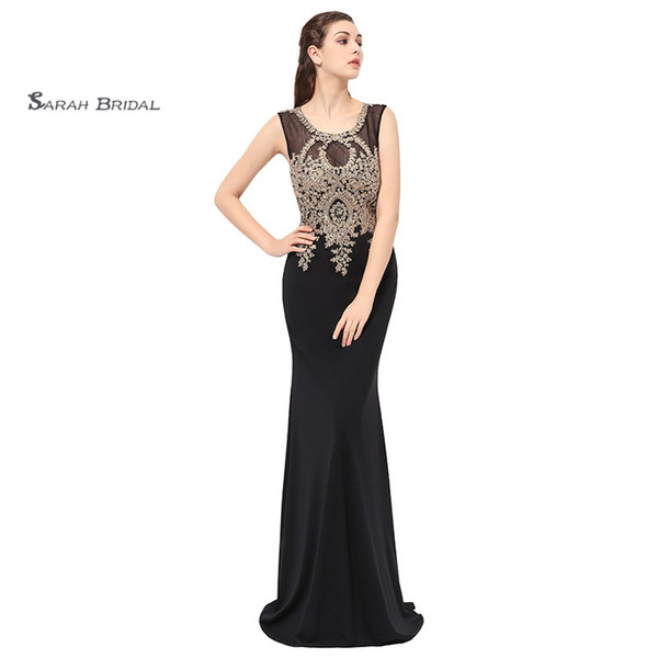 Mermaid Lace Beads Sexy Black Prom Party Dresses Sexy Elegant Vestidos De Festa Evening Occasion Sleeveless Gown LX360