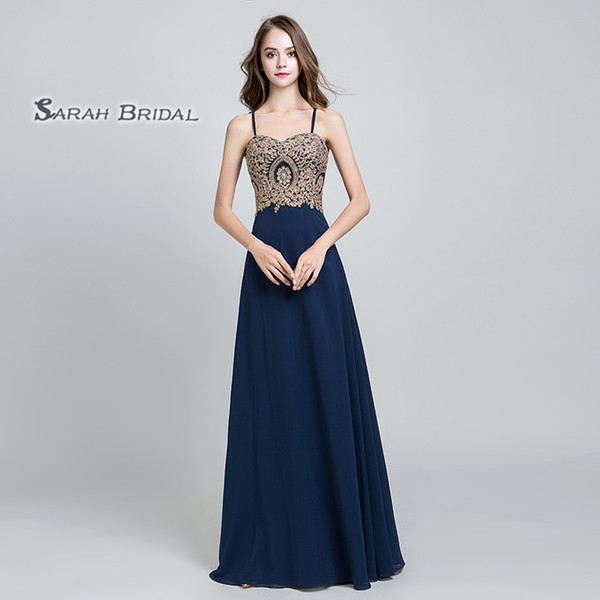 A-line Appliques Chiffon Lace Up Back Prom Dresses Floor Length Sexy Evening Party Gowns LX214