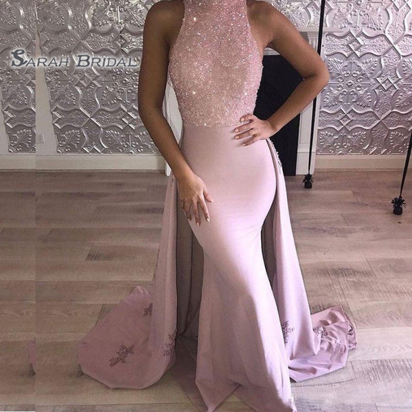 Evening Dresses Lace with Overskirt Mermaid Formal Prom Dress Sweep Train Celebrity Maxi Party Gowns Custom Made