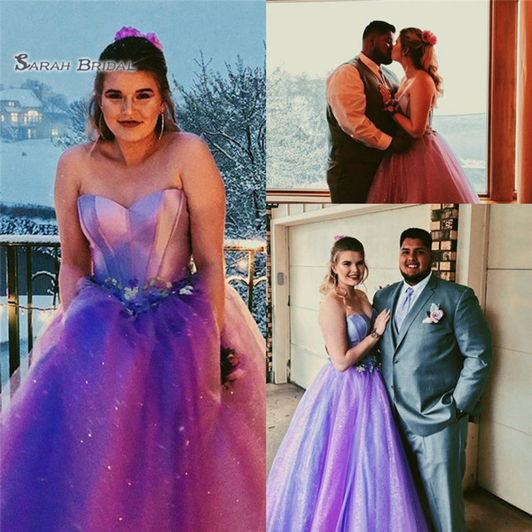 Plus Size Sweetheart Prom Dress Floor Length With Sequins and Appliques High-end Customed Vestidos De Novia Party Gown