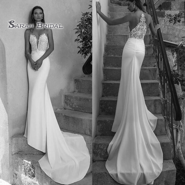 Mermaid Appliques Wedding Dress Sexy Sleeveless Lace Evening Wear Formal Bridal Boutique Plus Size Gown