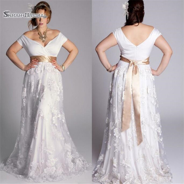Plus Size Bridesmaid Dresses Off Shoulder Lace Evening Gowns Sweep Train Formal Party Maid of Honor Dress