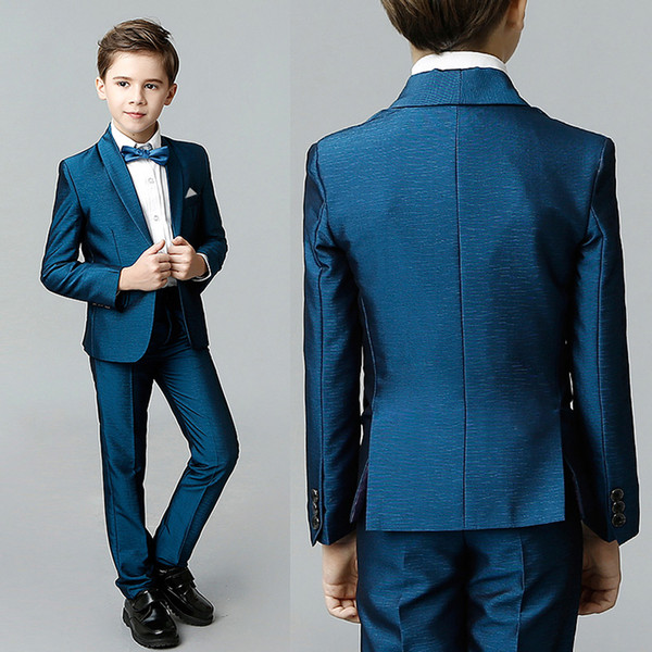 Handsome High Quality 3 Pieces (Jacket+Pant+Vest) Suit Kids Wedding Suits Boys Formal Tuxedos For Sale Online