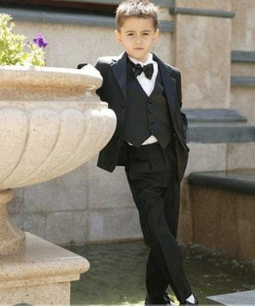 Boy's Formal Occasion Tuxedos Little Men Suits Drop Children Kids Wedding Party Tuxedos Boy's Formal Wear (Jacket+pants+vest)