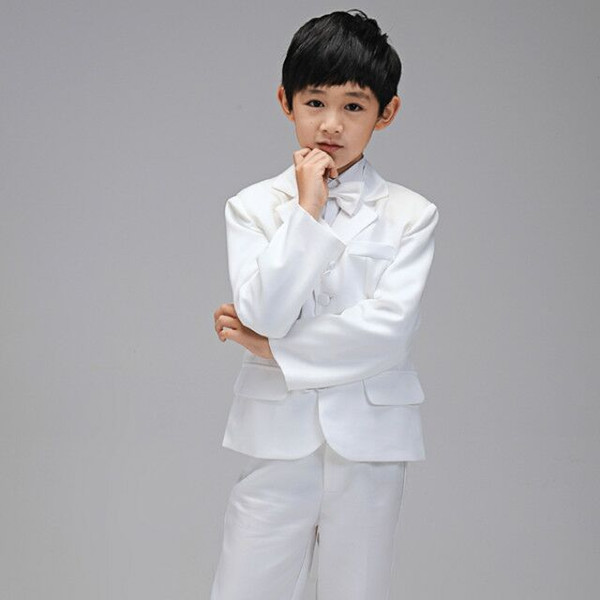 White gentle Boy's Wedding Party Dresses Boy's Suit For Wedding Texudo for kids formal wear in stock Special Occasion Suit