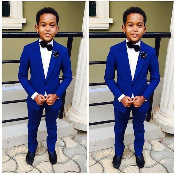 Blue Boy Suit for Wedding Blazer+Pants Man Suit Tuxedo Formal Party Suit Child Wed Tuxedo for Boy