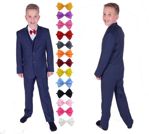 Royal Blue Suits Kid's Formal Wedding Groom Tuxedos Boys Wedding Suit Flower Boys Children Party Suits (Jacket + Pants + Vest + Bowtie)