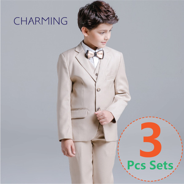 Boy flower girl dress Elegant Kid Boy Wedding Suit Gentlemen Boys Suits For Weddings 3PCS Suit (Jacket+Vest+Pants)