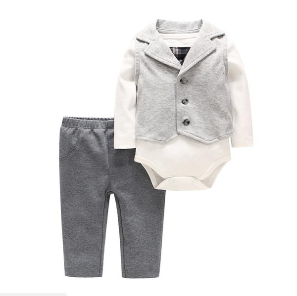 New Arrival Three Piece Suit Boy's Formal Wear Kids Formal Wear Dress Gentleman Baby Jumpsuit