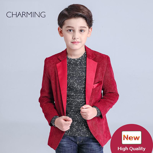 Brand New suits for boys Long sleeve red suit style High quality fabrics designer suits for kids discount promotion From china suppliers