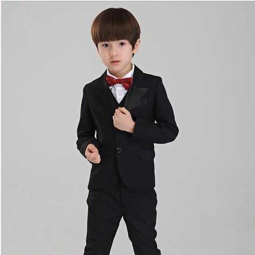 Boy's Formal Wear The little boy fashion dresses in black boy's suit boy wedding suits Tuxedo Formal Suit(Jacket+Pants)