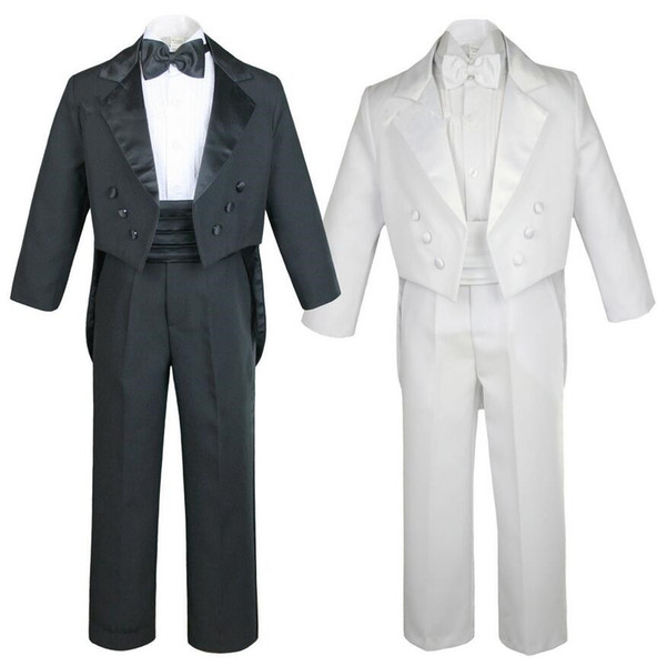 new Boy's Formal Wear Fashion boy suit of black and white children dovetail dress formal evening dress