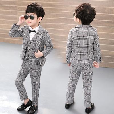 Grey High Quality European Boys Wedding Dresses/Pants, Pants, Vests, Shirts, Four Piece Sets/Boys Vest Dresses/More Styles Shop Selection