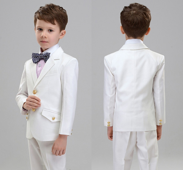 Formal Occasion Boy Suits Fashion Boys Shawl Lapel Suits Two Button Three-piece Boys Suits For Wedding(jacket+pants+vest)