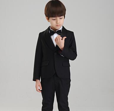 Boys Formal Wear For Wedding Party Business Suit Coats Children Clothing Sets Gentleman Big Kids Two-piece Suit(jacket+pants )