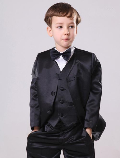 Custom Made Boy's Formal Wear Suits Notch Lapel Baby Kids Formal Occasion Wedding Party Children Tuxedos (Jacket+Pants+Tie+Vest)